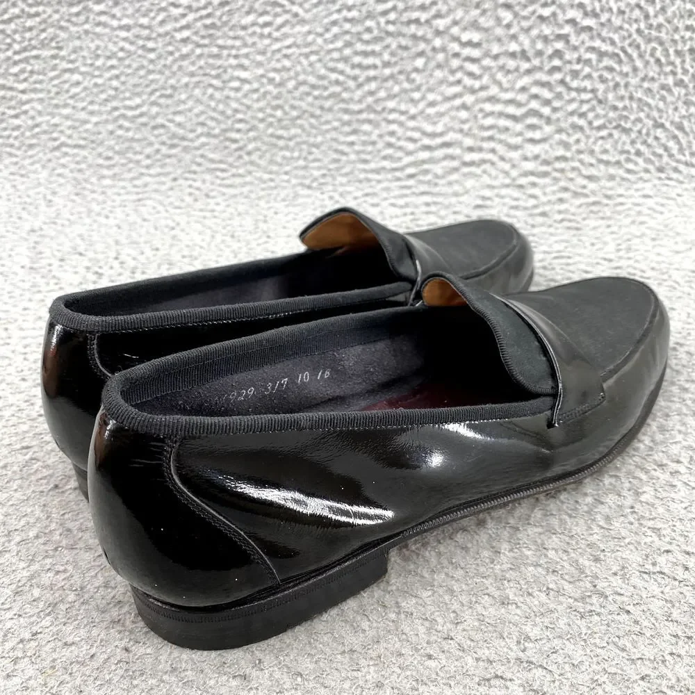 Salvatore Ferragamo Loafer Shoes Men's 10 Black‎ Italian Leather Corpcore Preppy